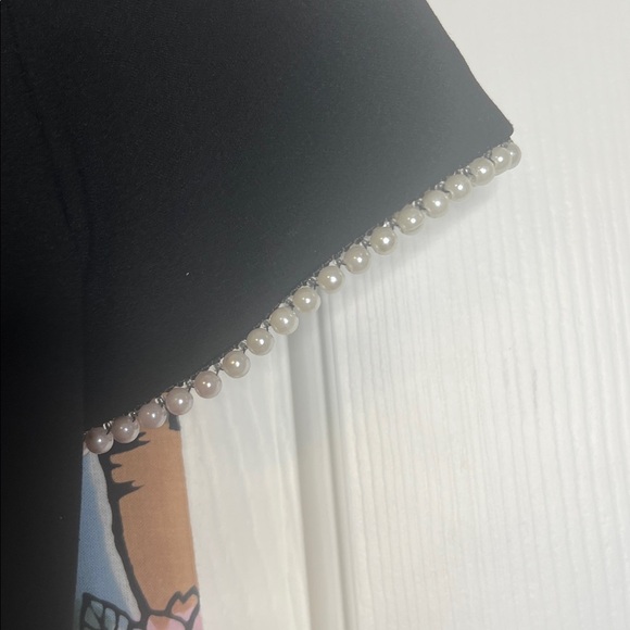 Gal Meets Glam Victoria Pearl-Trim Fit & Flare Dress size 10 - Picture 4 of 10